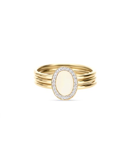 Ring Nanis Woman Sway in Yellow Gold Diamante 0.06 Ct AS17-615 - AS17-615